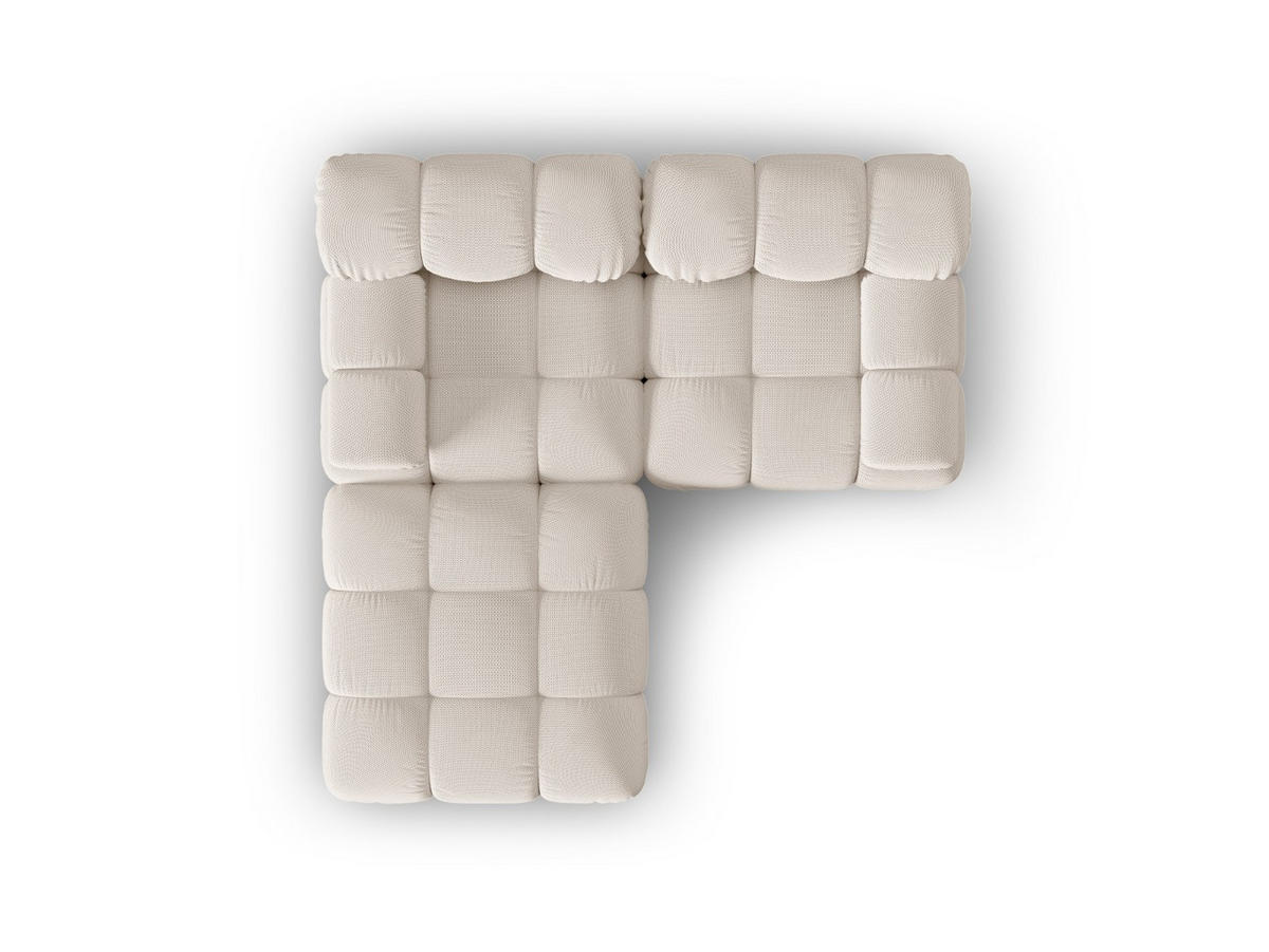 SOFA modular Bellis aus 3D-Stoff leichtes beige 3 Sitzplätze - Creme, Textil (188/70/188cm) - Micadoni