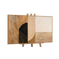 GEMÄLDE Natürliche Ornamente Schattenfugenrahmen Eichefarben 140x100 cm - Eichefarben, Holz (140/100cm) - YS-art gallery
