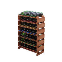 WEINREGAL VINOTECA FLEX PRO HxBxT 93x65x28cm 42 Flaschen auf 7 Ebenen Braun geölt - Braun, Holz (65/93/28cm) - PROREGAL
