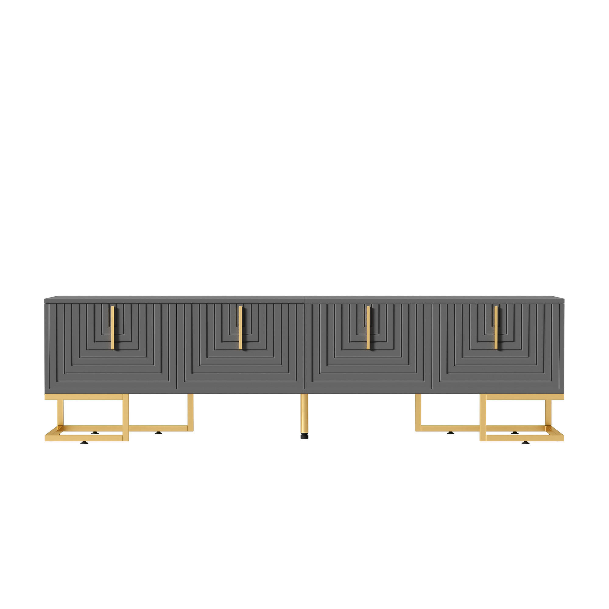 TV-SCHRANK Gold - Grau, Holzwerkstoff (40/45.5/170cm) - Raumix