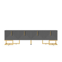 TV-SCHRANK Gold - Grau, Holzwerkstoff (40/45.5/170cm) - Raumix