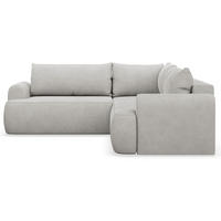 ROHOVÁ POHOVKA Ovo Krémový manšestr univerzální s úložným prostorem - černá/světle šedá, textil/plast (245/245cm) - Selsey