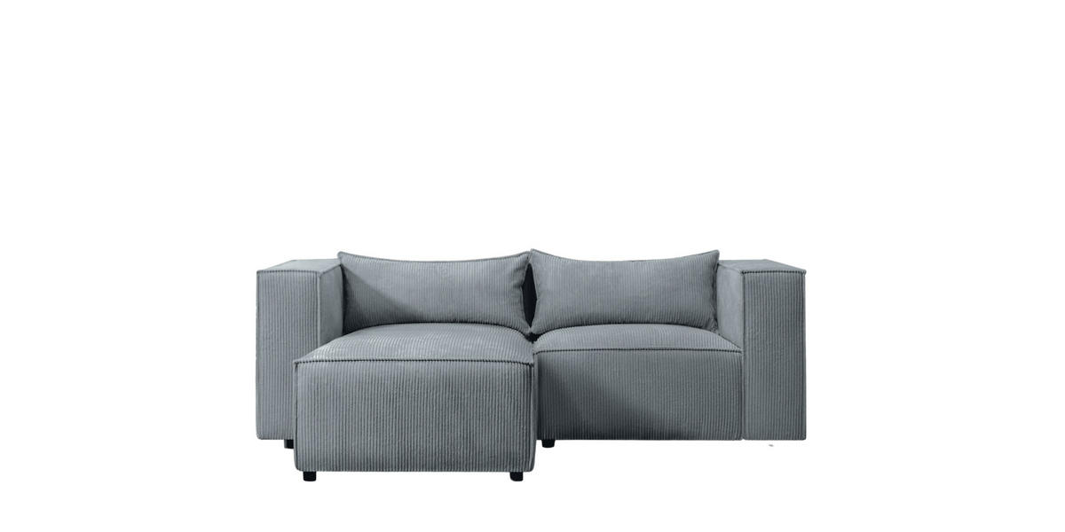 ECKSOFA L-Form Modulo, stoff Lincoln, Blaugrau, Links - Blaugrau, Holz (210/185cm) - Kaiser Möbel