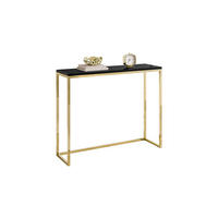 KONSOLE MODERN II 100/30/80 cm Goldchrom/Schwarz Hochglanz - Goldfarben/Schwarz, Holzwerkstoff/Metall (100/80/30cm) - Lookway