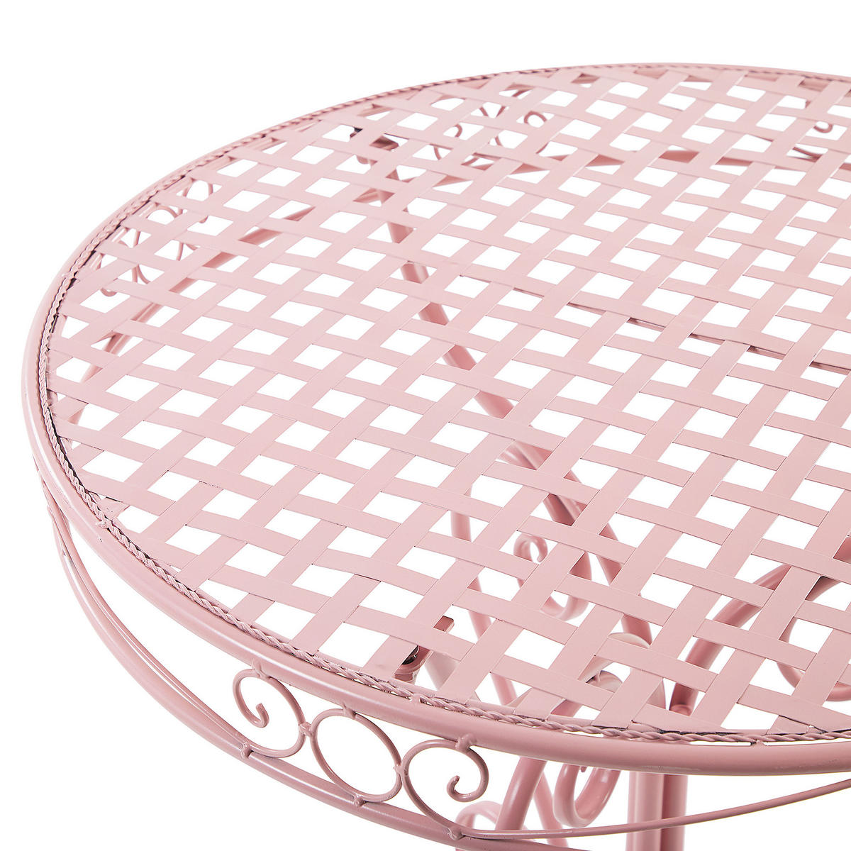 BALKONSET 2-Sitzer rosa Metall zusammenklappbar Albinia - Pink, Metall - Beliani