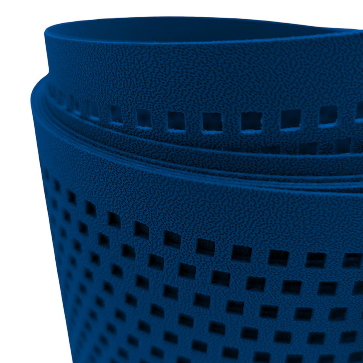 SICHTSCHUTZSTREIFEN Gelocht Quadrat Muster für Doppelstabmatten Enzianblau 26m - Blau, Kunststoff (2600/19cm) - ZAUN|ZU