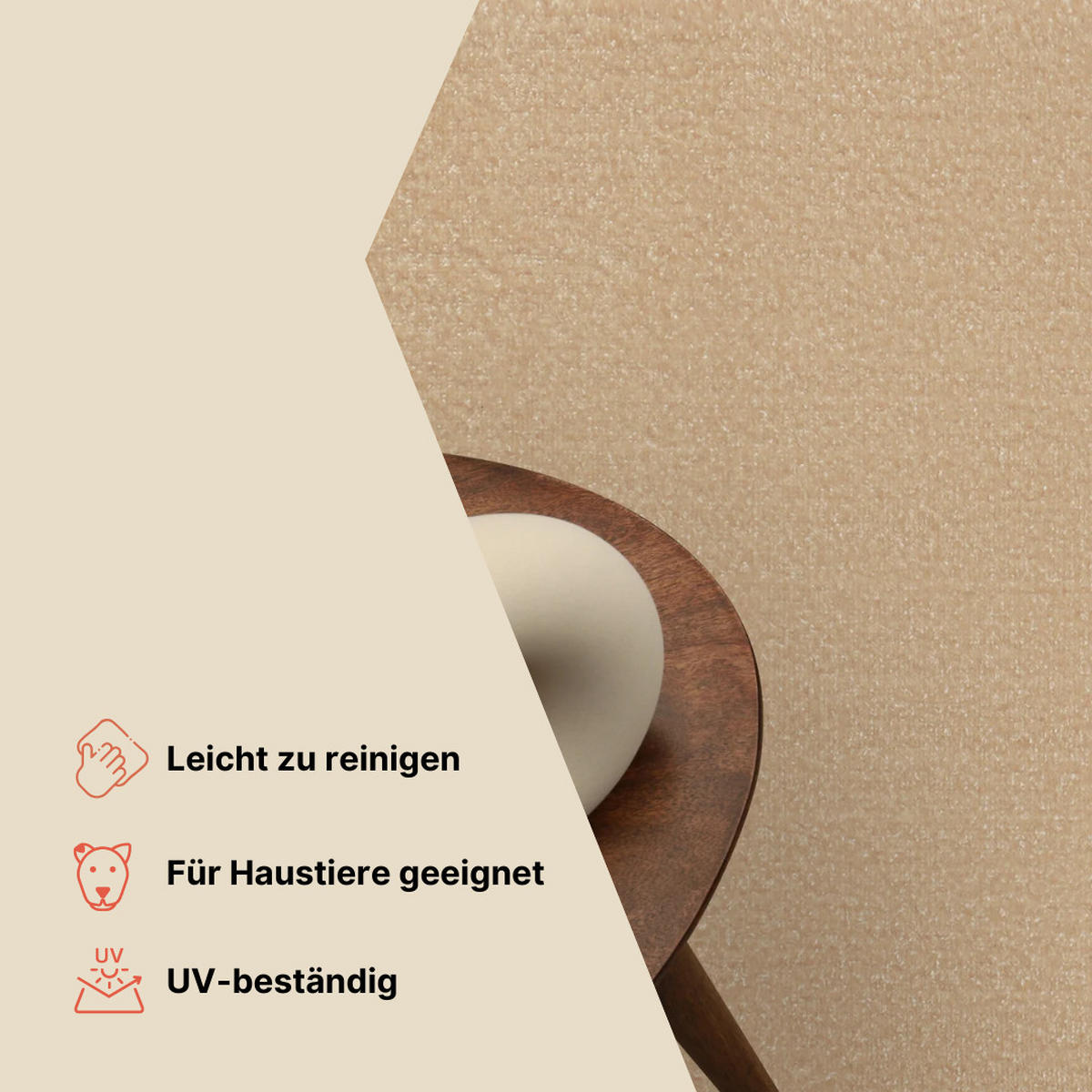 TAPISO MONO Outdoor Teppich Rot 80/150 cm - Rot, Textil (80/150cm) - Tapiso