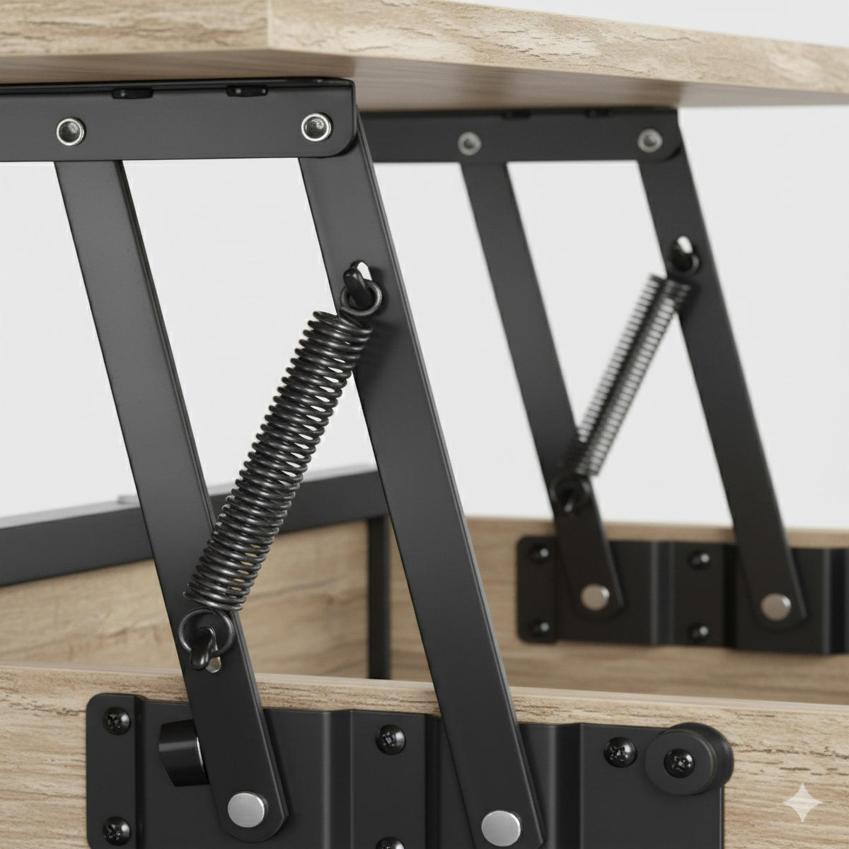 COUCHTISCH - Hellbraun, Holzwerkstoff/Metall (50/100/63cm) - Relaxdays