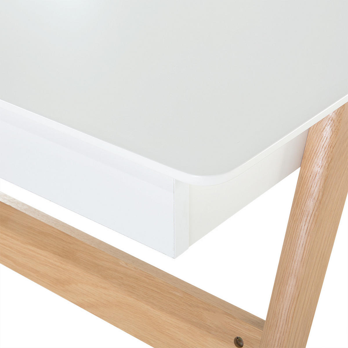 SCHREIBTISCH weiß 120/70/75 cm Sheslay - Weiß, Holzwerkstoff (70/120/75cm) - Beliani