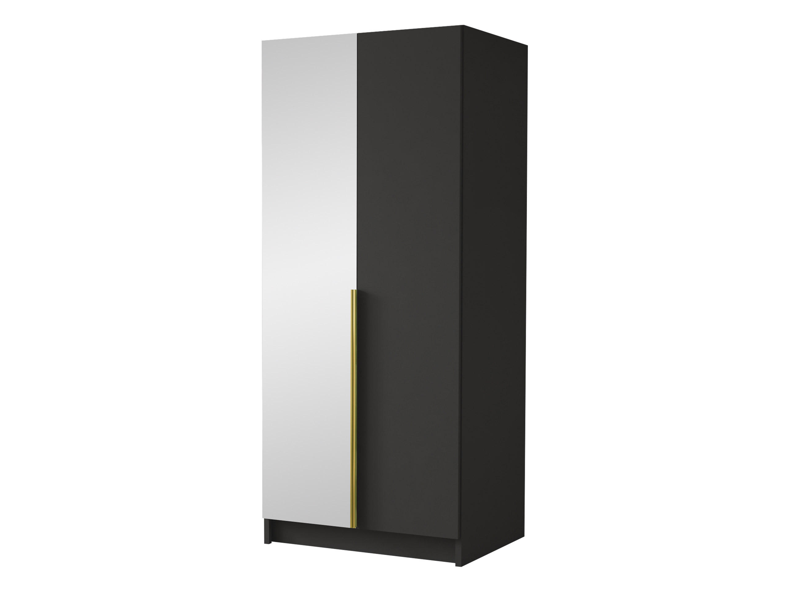 KLEIDERSCHRANK Bono II - Goldfarben, Holzwerkstoff/Metall (100/215/58cm) - MIRJAN24