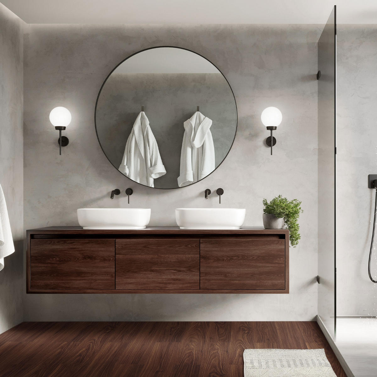 VINYLBODEN selbstklebend 4,46m²/32 Dielen Rot-Braun Nuss - Dunkelbraun, Kunststoff (91.5/15.3/0.2cm) - ML-DESIGN