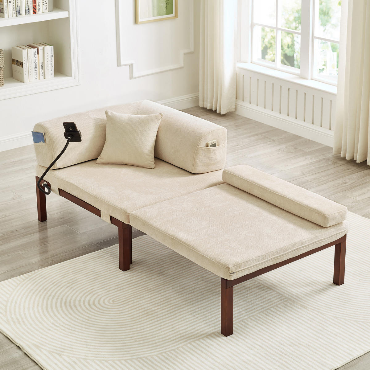 SCHLAFSOFA DE-35084 Beige - Beige, Holz (81/64/176cm) - ComfortXL