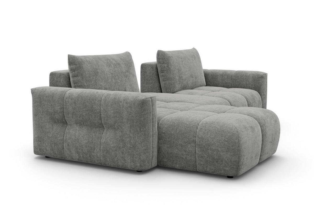 ECKSOFA VERONA 4-Sitzer LINKS, Grau - Schwarz/Grau, Holz/Textil (282/173cm) - Courtois Laville