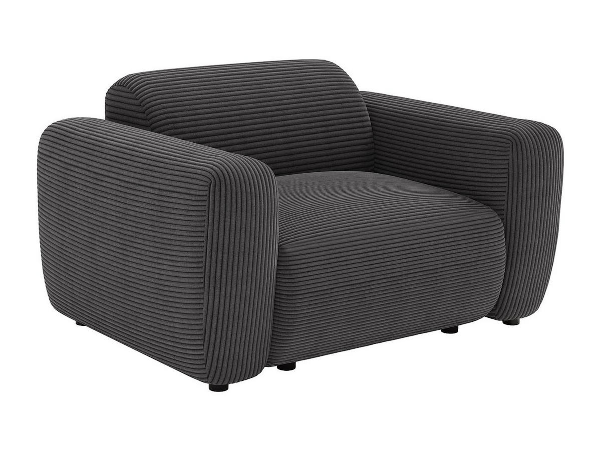 SESSEL mit gerader Rückenlehne - 1 Person - stoff - anthrazitgrau Pogni - Anthrazit, Kunststoff/Textil (130/67/97cm) - Vente-Unique