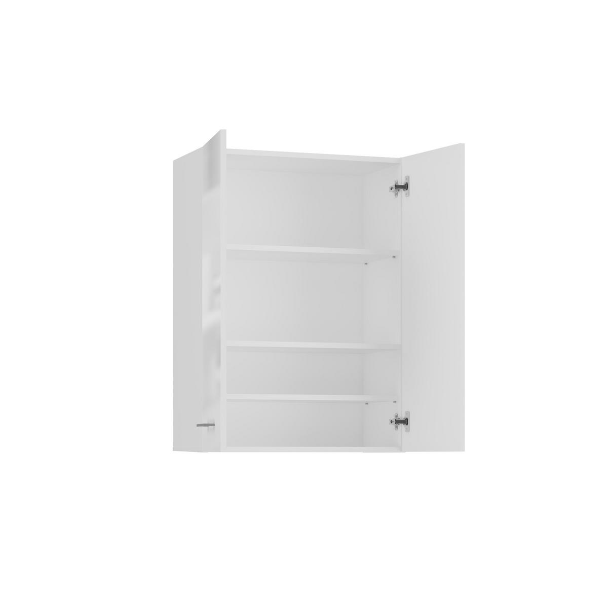 WASCHMASCHINENSCHRANK, 90 x 64 x 30 cm, Mattweiß, Türen weiß glänzend - Weiß Hochglanz/Weiß, Holzwerkstoff (30/90/64cm) - 3XE LIVING