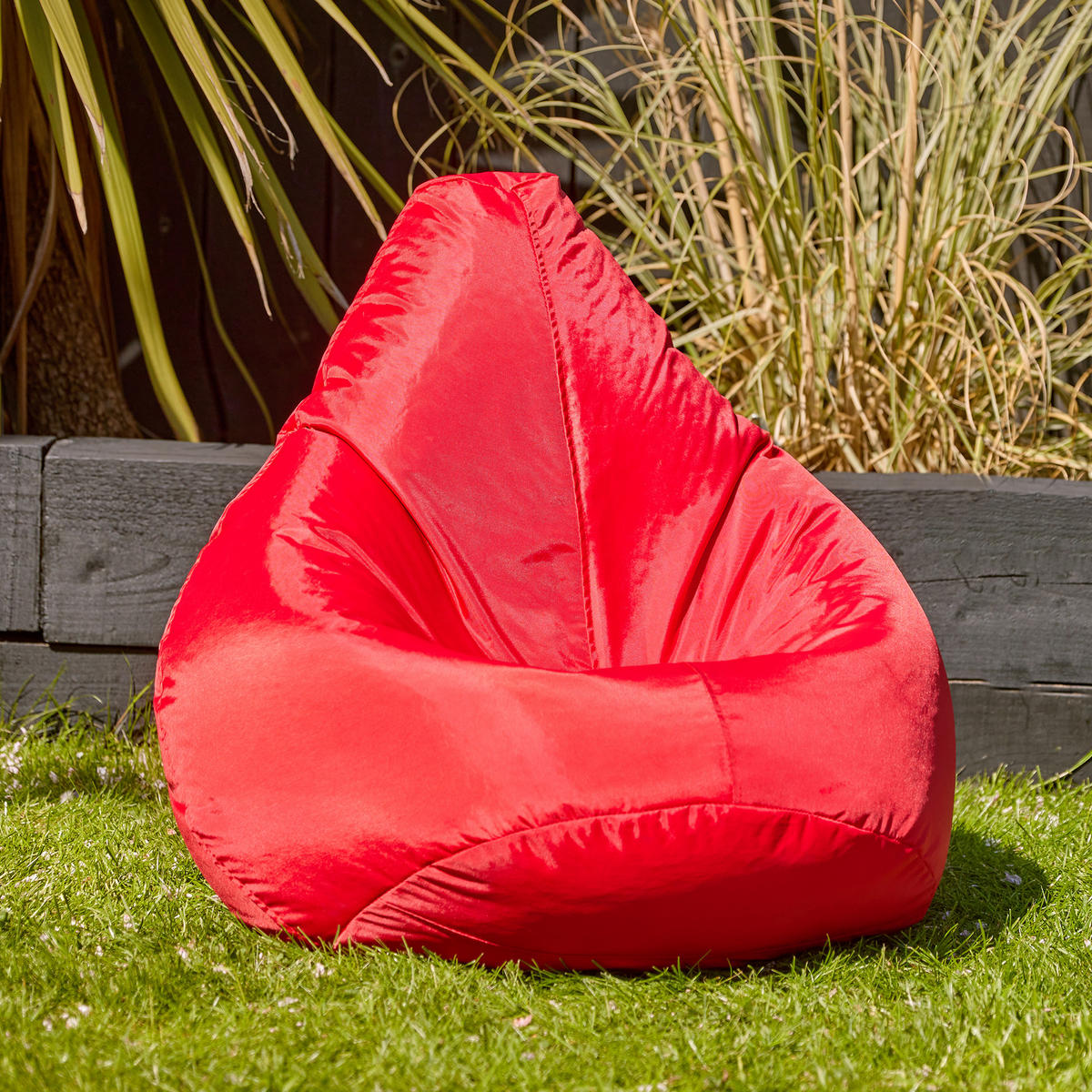 OUTDOORSITZSACK Liegestuhl für Kinder - Rot, Kunststoff (69/59/65cm) - Veeva