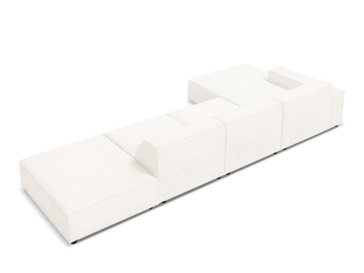 ECKSOFA links Jodie aus Boucle beige 5 Sitzplätze - Beige, Textil (166/341cm) - Micadoni