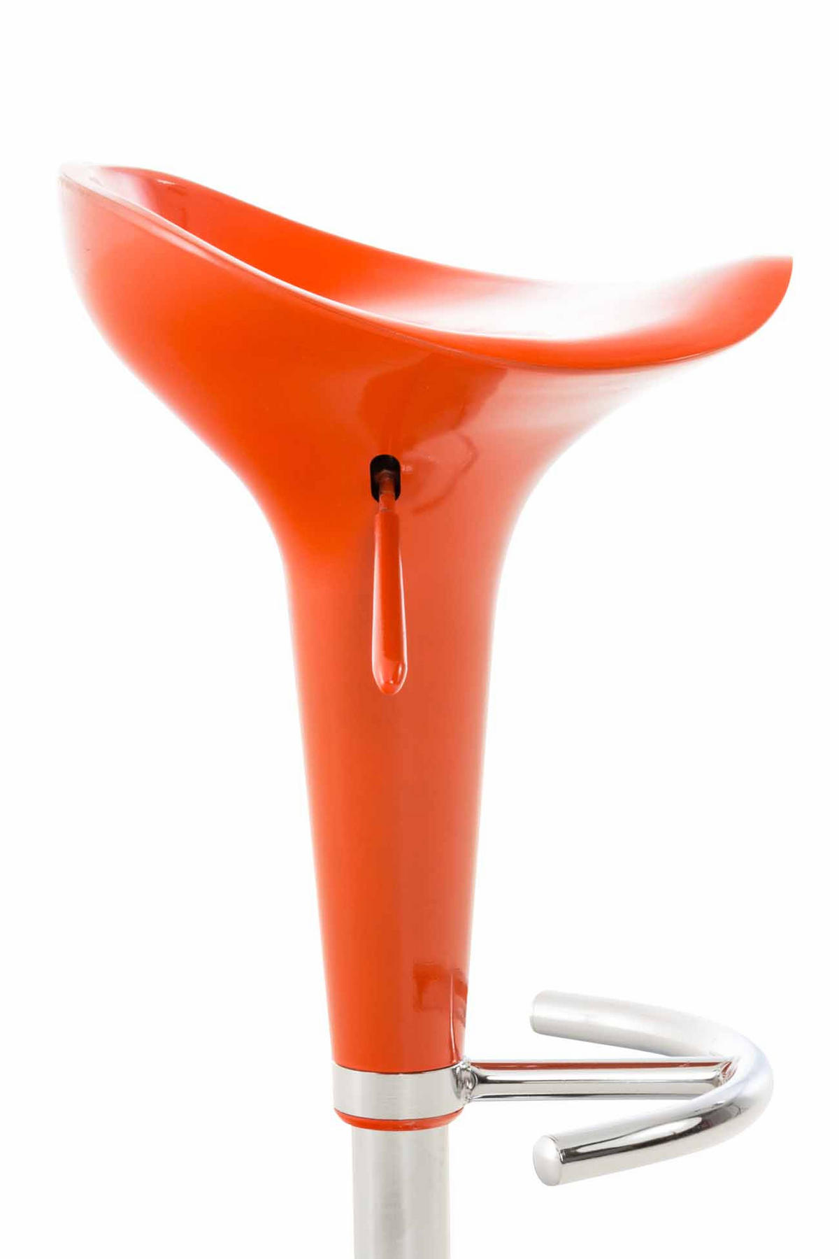 BARHOCKER 2er Set Kunststoff orange - Chromfarben/Orange, Kunststoff/Metall (37/87/37cm) - CLP