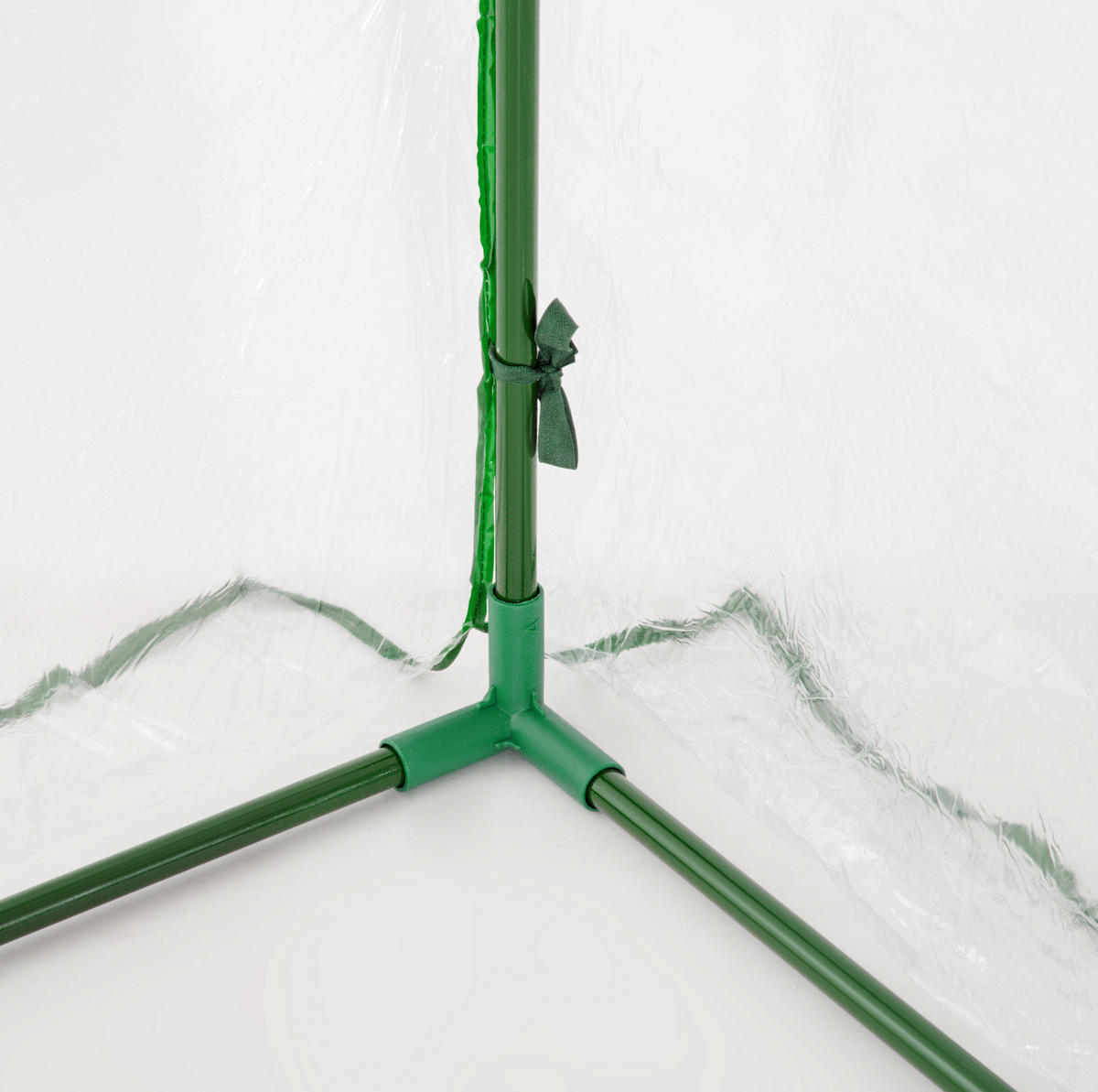 GEWÄCHSHAUS 200/100/80 cm in Grün mit Tür und robuster Kunststofffolie - Grün, Kunststoff (100/80/200cm) - Flora Grace