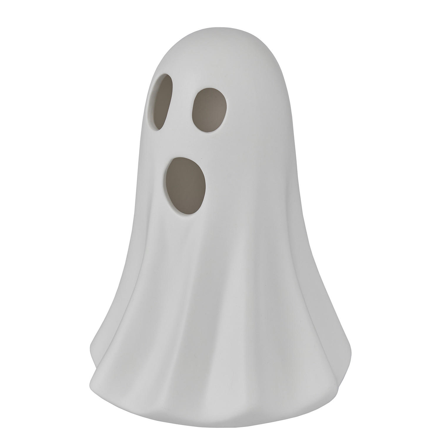 TEELICHTHALTER Sam Gespenst - Weiß, Keramik (18cm) - BUTLERS