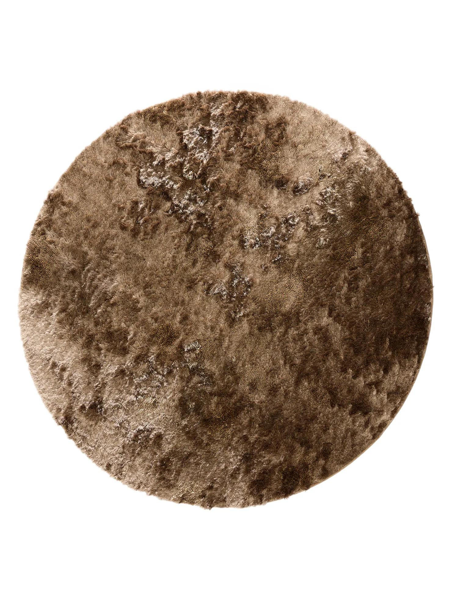 HOCHFLORTEPPICH Whisper Hellbraun ø 200 cm rund - Hellbraun, Textil (200/200cm) - benuta Nest