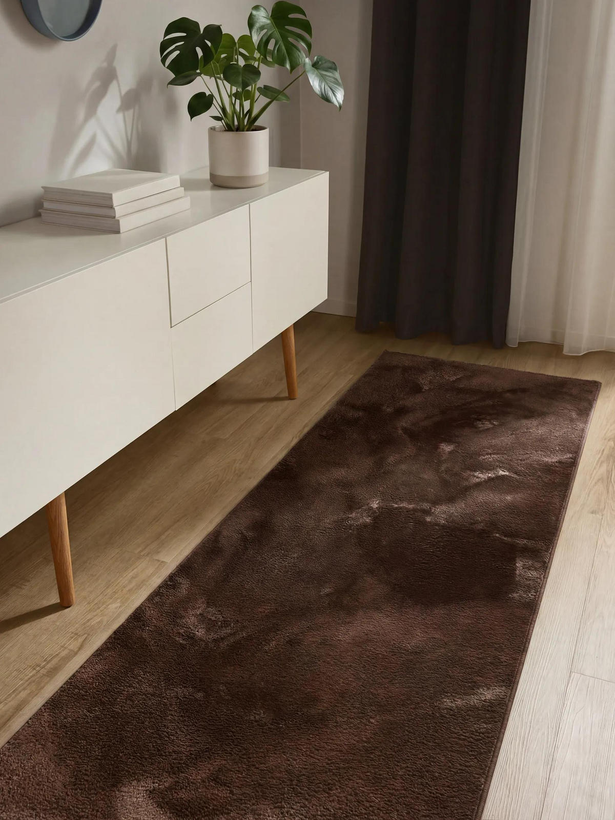 KUNSTFELLLÄUFER Furry Braun 70/200 cm - Braun, Kunststoff/Textil (70/200cm) - benuta