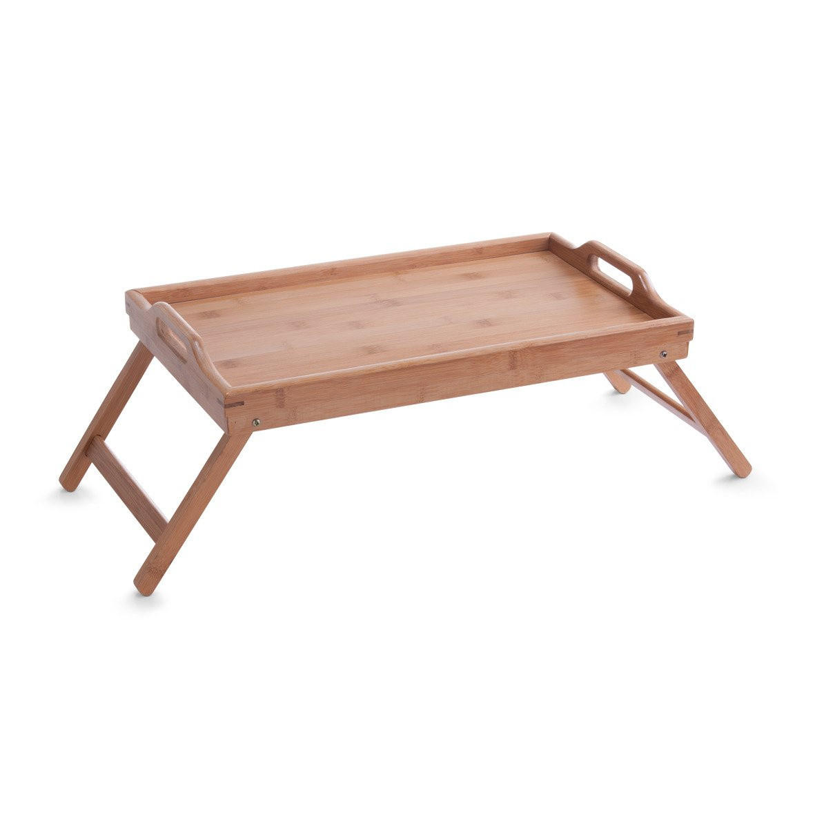 FRÜHSTÜCKSTISCH Bambus Tablett mit Beinen Braun 50/30/21 cm - Braun, Naturmaterialen (30/21/50cm) - ZELLER