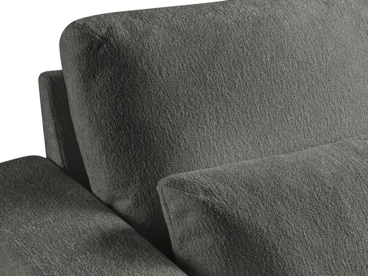 SESSEL Chenille Stoff Grau - Dunkelgrau/Schwarz, Holzwerkstoff/Textil (93/88/105cm) - Makamii