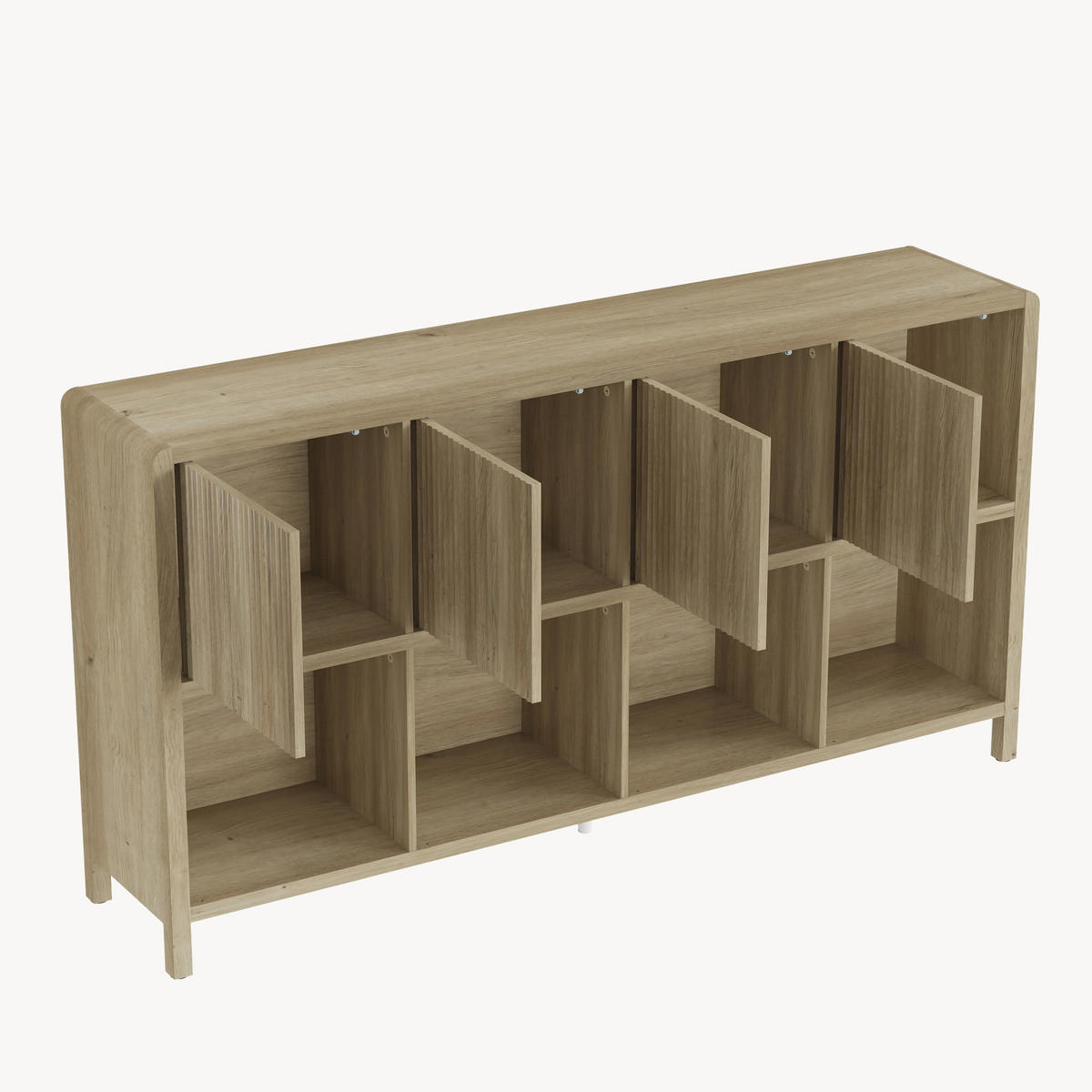 KOMODA Lukkodso - barva starého dubu, kompozitní dřevo (145/76.5/30cm) - [en.casa]