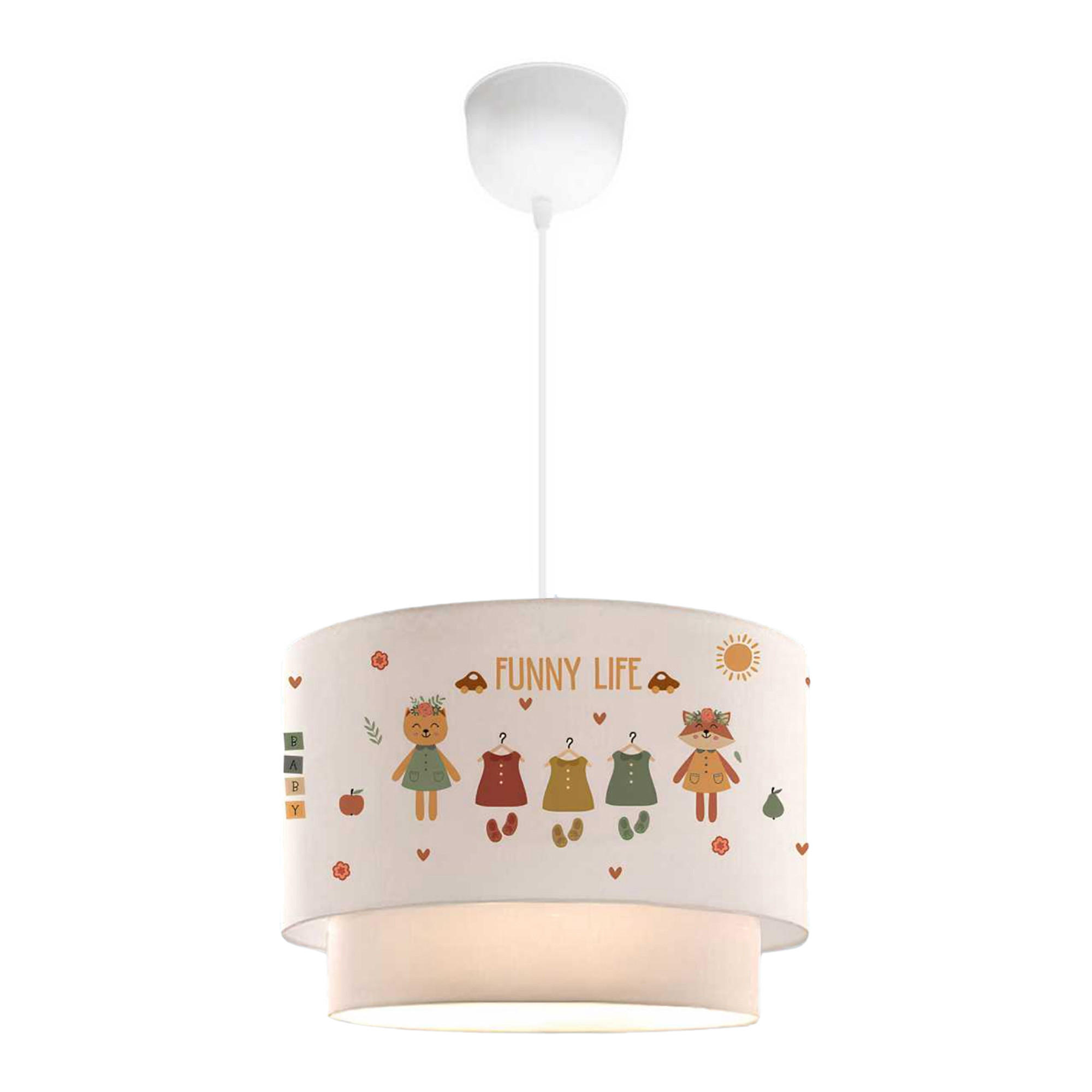 HÄNGELEUCHTE Lurgan - Weiß, Textil (30/30/70cm) - lux.pro