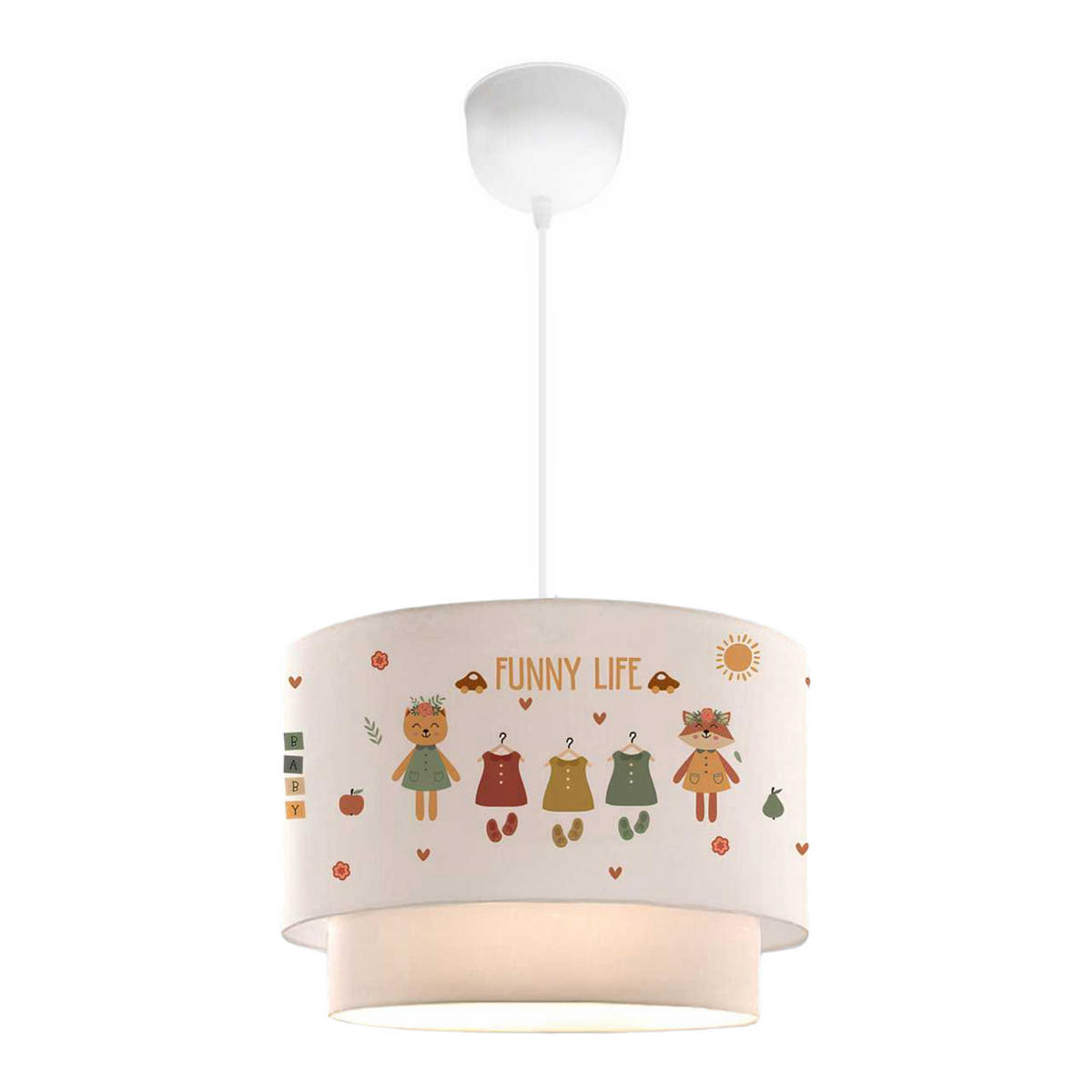 HÄNGELEUCHTE Lurgan - Weiß, Textil (30/30/70cm) - lux.pro