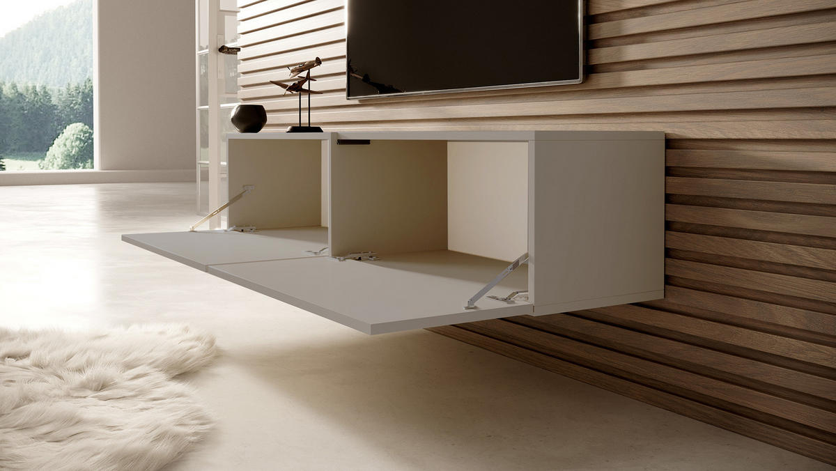 TV-HÄNGEBOARD Bisira Graubeige 200 cm - Greige, Holzwerkstoff (200/30/31.6cm) - Selsey