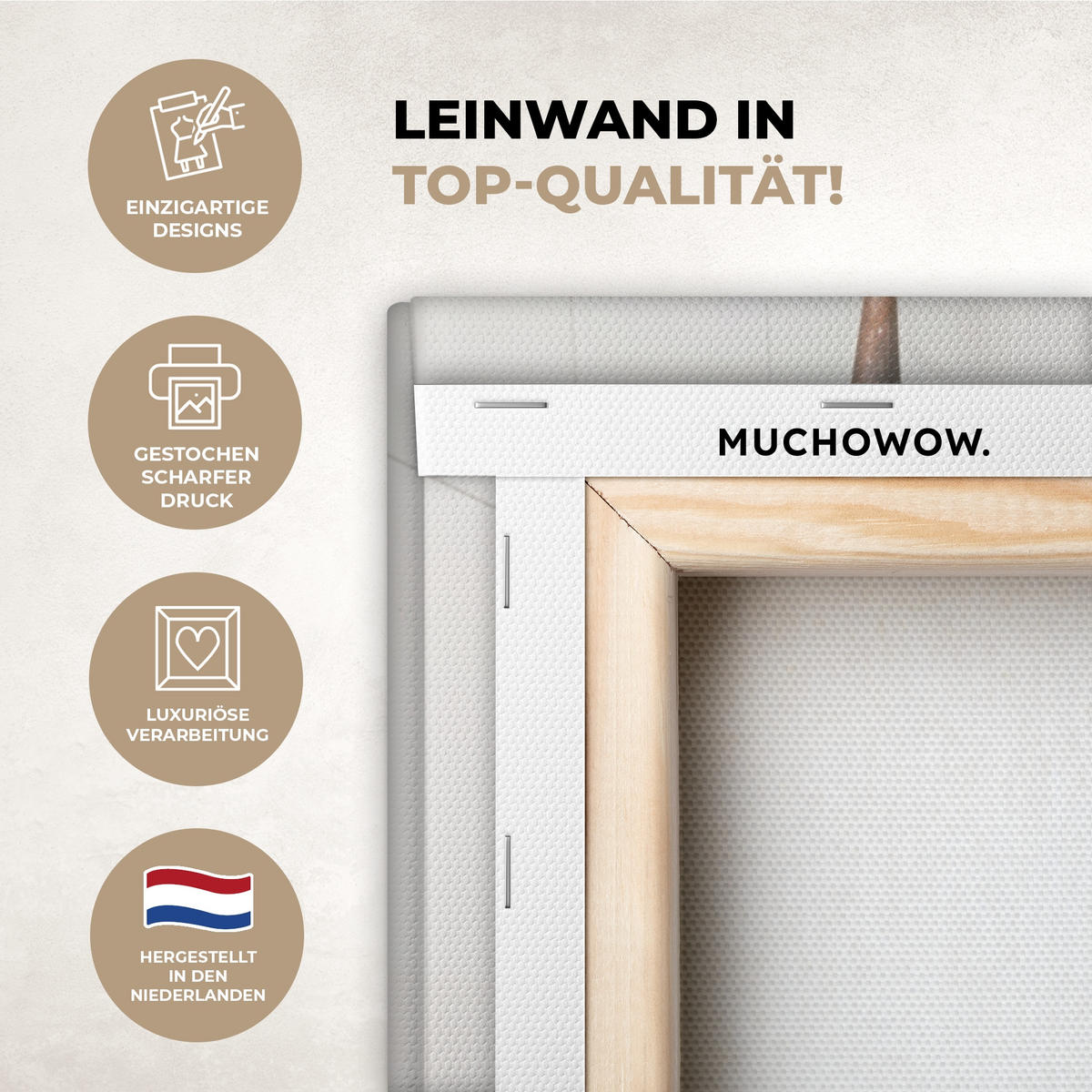 LEINWANDBILD Schottischer Highlander - Tier - Zeitung - Toilette 70x50 cm - Kastanienfarben, Textil (70/50cm) - MuchoWow