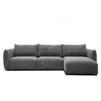 ECKSOFA TAUER 5-Sitzer, dunkelgrau - Dunkelgrau/Schwarz, Holzwerkstoff/Kunststoff (294/173cm) - Courtois Laville