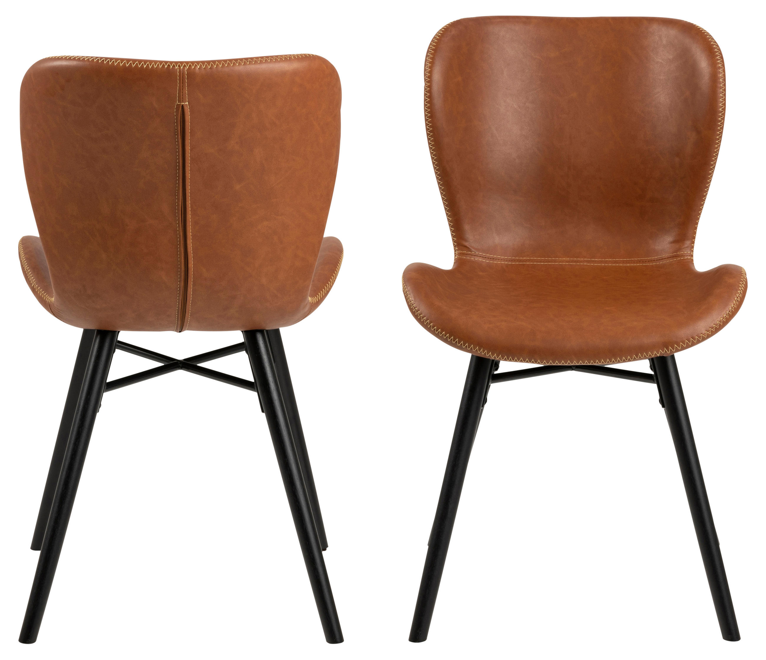 STUHL 2er-Set braun - Braun, Holzwerkstoff (47/82/53cm) - ebuy24