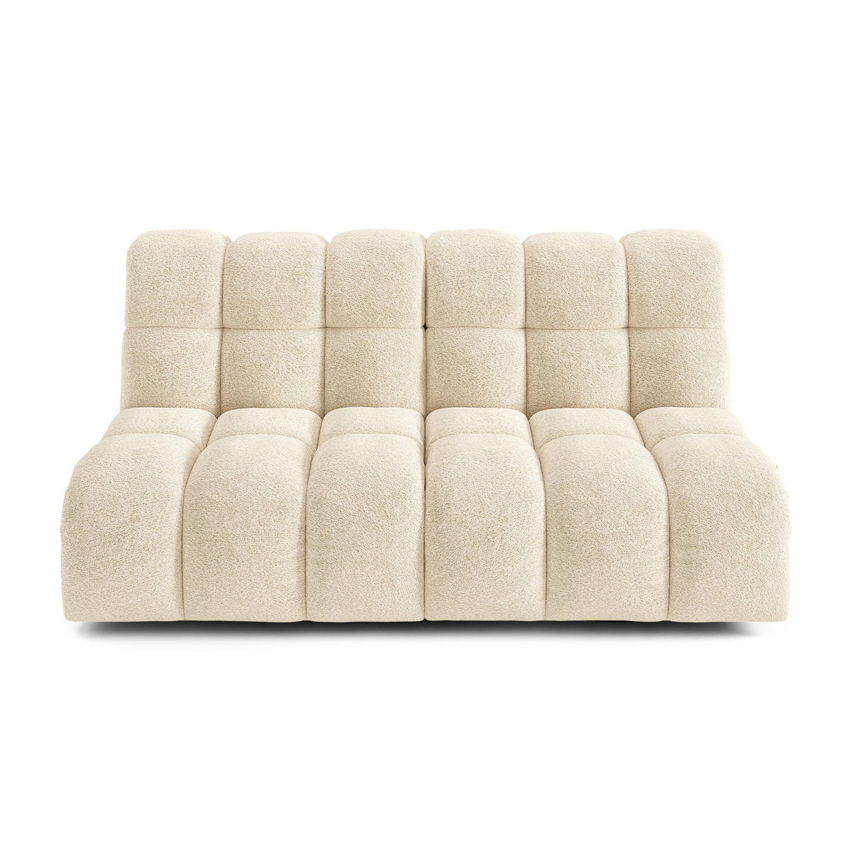 SOFA SEVEN Bouclé-Stoff Beige 162cm - Beige, Textil (162/77/98cm) - Premium Interiors