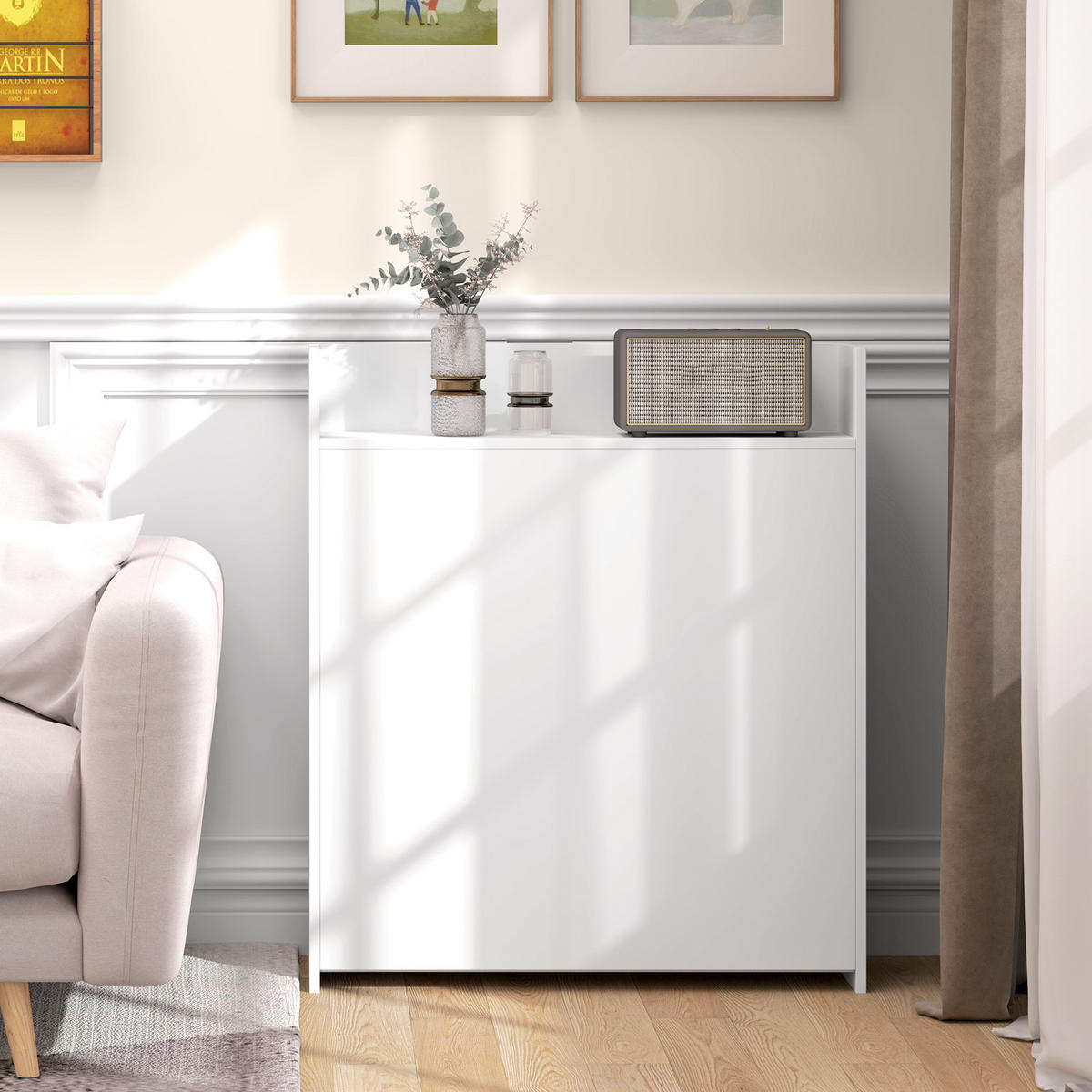 ESSTISCH, Klappbar Küchentisch, 80 x 90 x 93 cm, Weiß - Weiß, Kunststoff (90/93/80cm) - HOMCOM