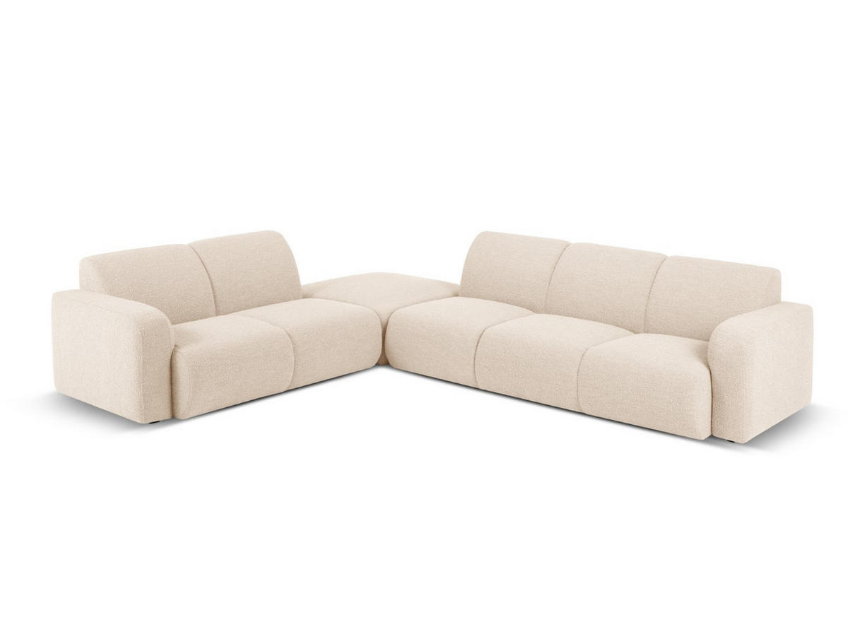 ECKSOFA links Molino aus Boucle beige 6 Sitzplätze - Beige, Textil (250/315cm) - Micadoni