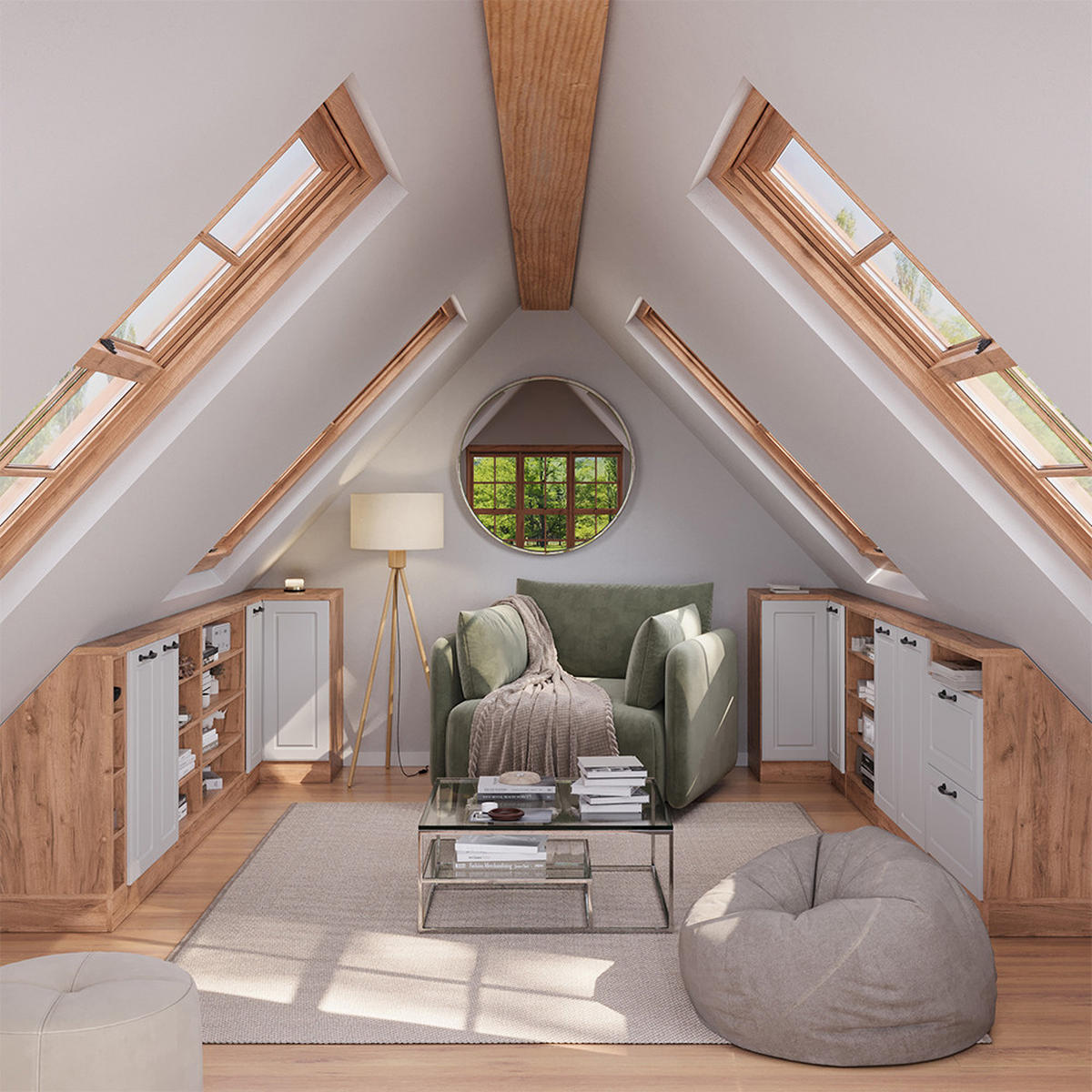 DACHSCHRÄGENSCHRANK ECKSCHRANK Rion Weiß Landhaus/Goldkraft Eiche 75.6 x 81.6 cm mit 1 Tür - Honigeiche/Weiß, Holzwerkstoff (75.6/81.6/75.6cm) - Vicco