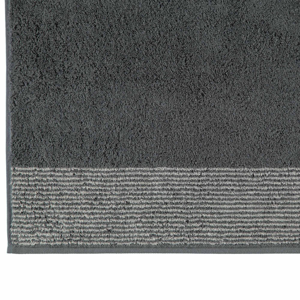 GÄSTETUCH Unisex Luxury Home Two-Tone Grau 3er Pack Baumwolle - Schieferfarben, Naturmaterialien (30/50cm) - Cawoe