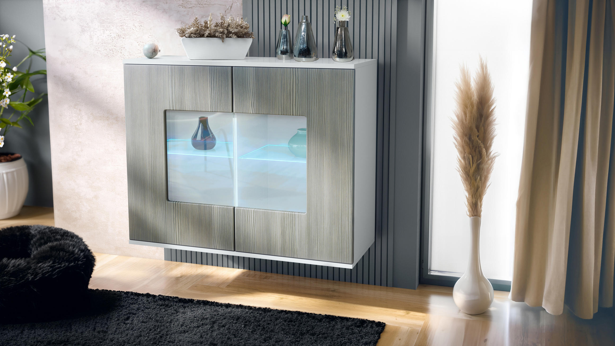 KOMMODE Grömitz Avola-Anthrazit - Anthrazit, Holzwerkstoff (92.5/73.5/35cm) - Vladon