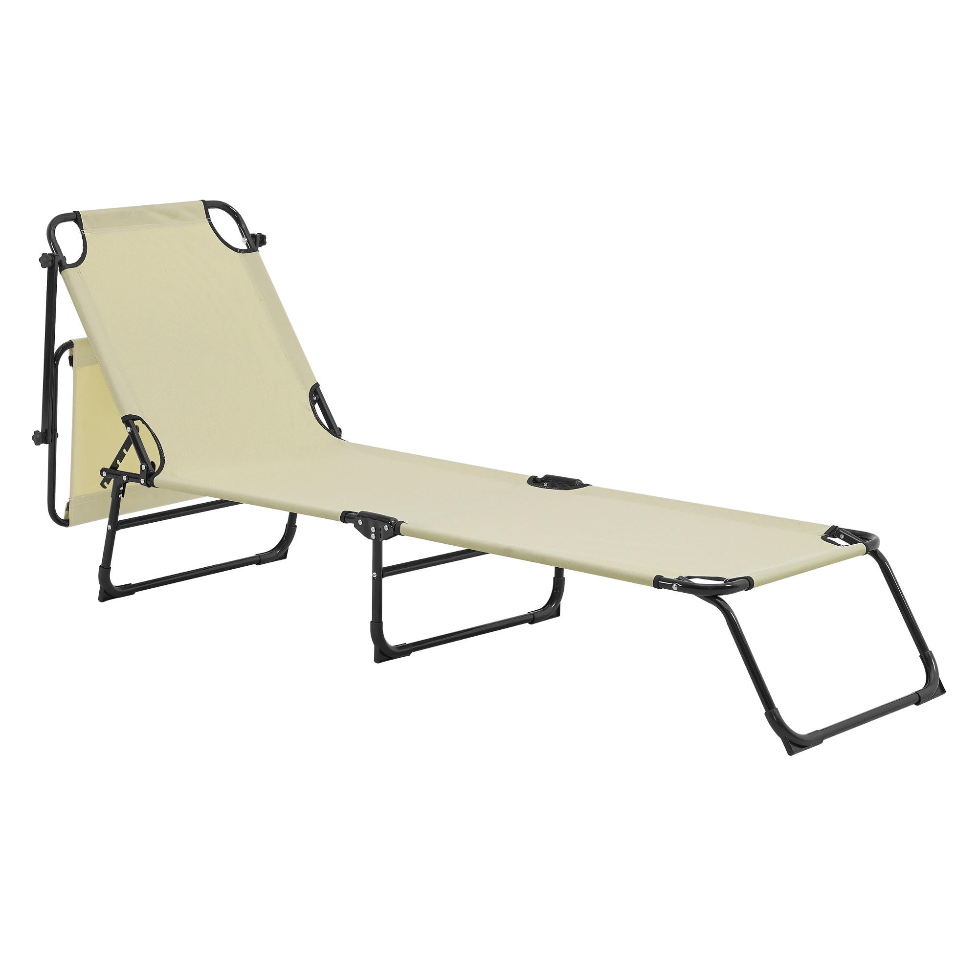 SONNENLIEGE-SET 2 TLG. Lomeda - Creme, Metall (187/27/53cm) - casa.pro