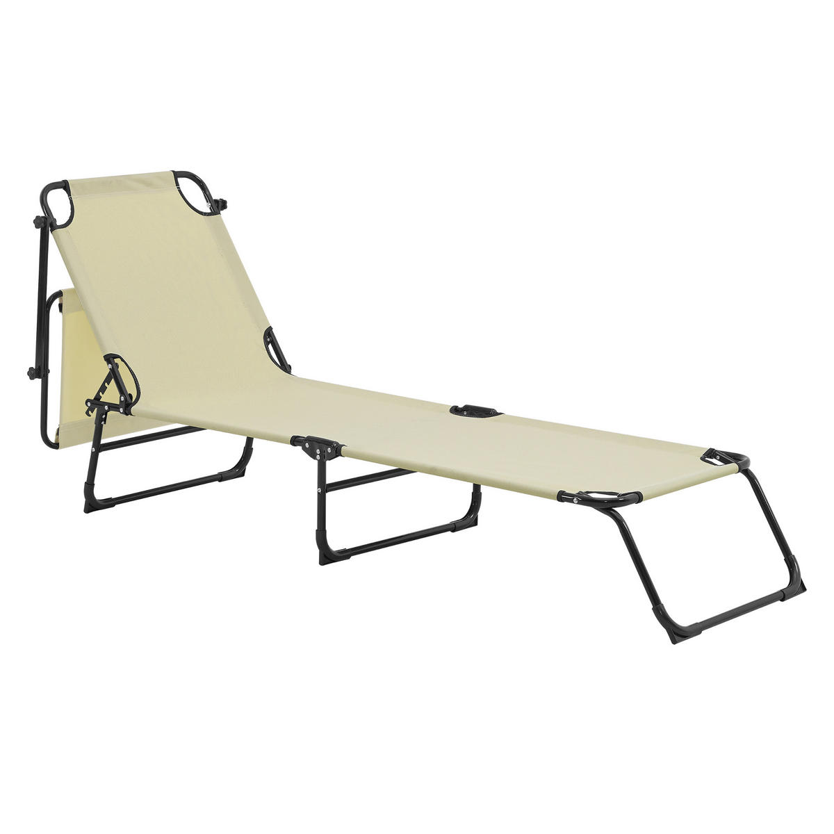 SONNENLIEGE-SET 2 TLG. Lomeda - Creme, Metall (187/27/53cm) - casa.pro