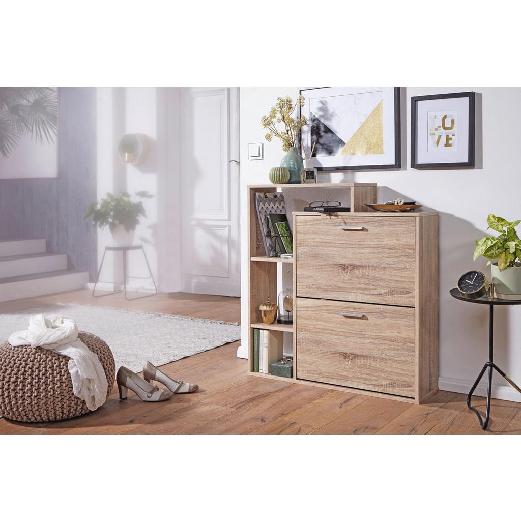 Thumbnail - Kadima Design Schuhkipper, Beige, Holz, 85x93x24 cm, Garderobe, Schuhaufbewahrung, Schuhkipper