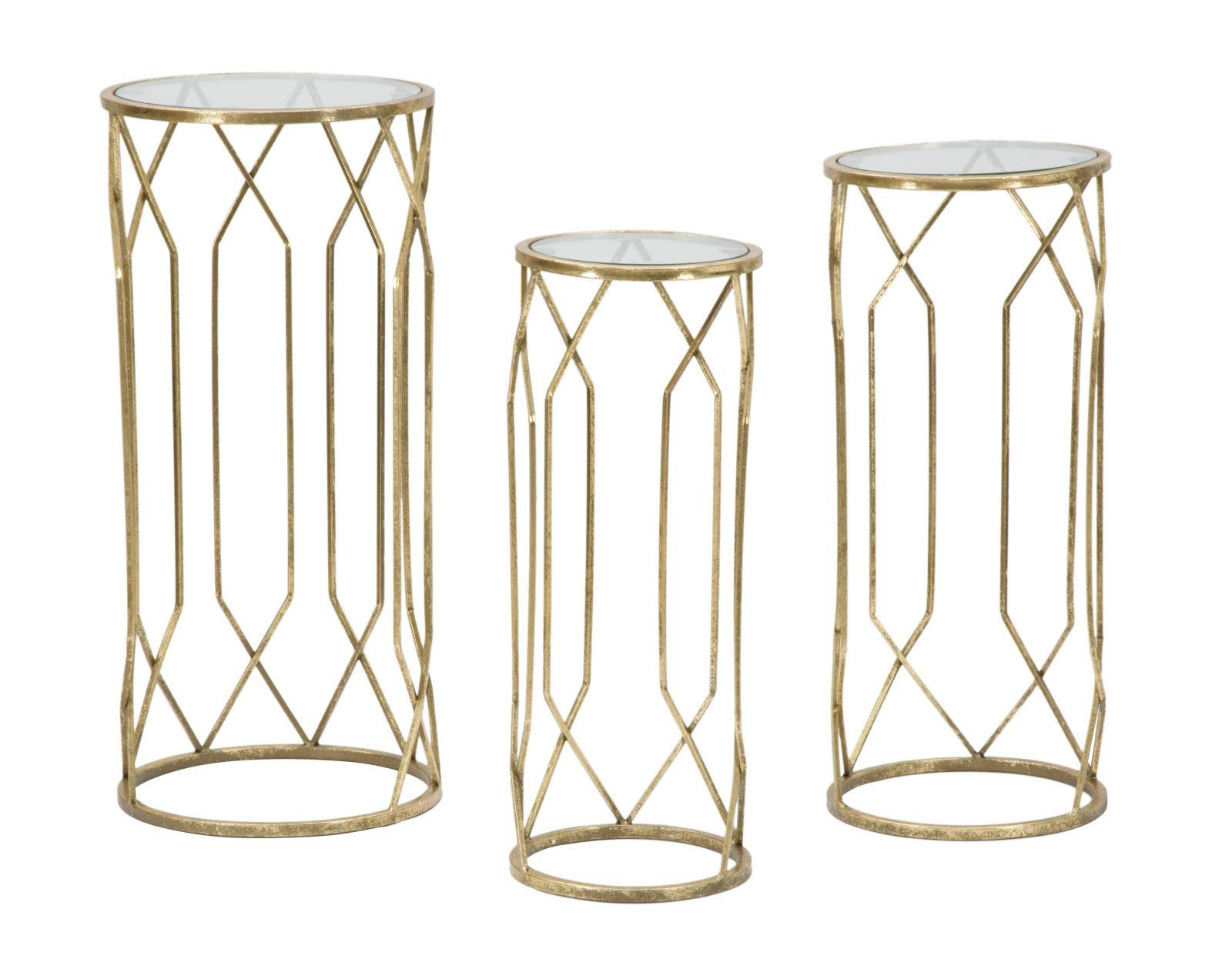 Mauro Ferretti Beistelltische Gold 32x71x32 cm
