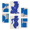 POSTER Set Mit 6 Körper des Tempels 2 in femininer Zusammenfassung Größe A3 & A4 Rahmenlos - Klar, Papier (29.7/1cm) - Nacnic