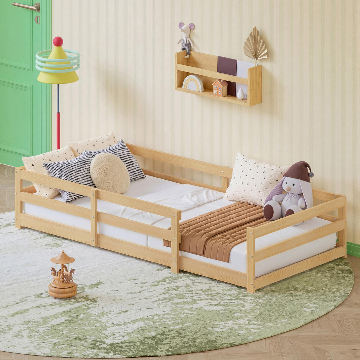 KINDERBETT 90/200 cm in Natur - Naturfarben, Holz/Holzwerkstoff (90/200cm) - WISHDOR