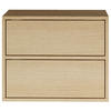 NACHTTISCH hängend Framme Eiche Holzoptik mit 2 Schubladen, 50 cm - Beige, Holzwerkstoff (50/40/36cm) - Selsey