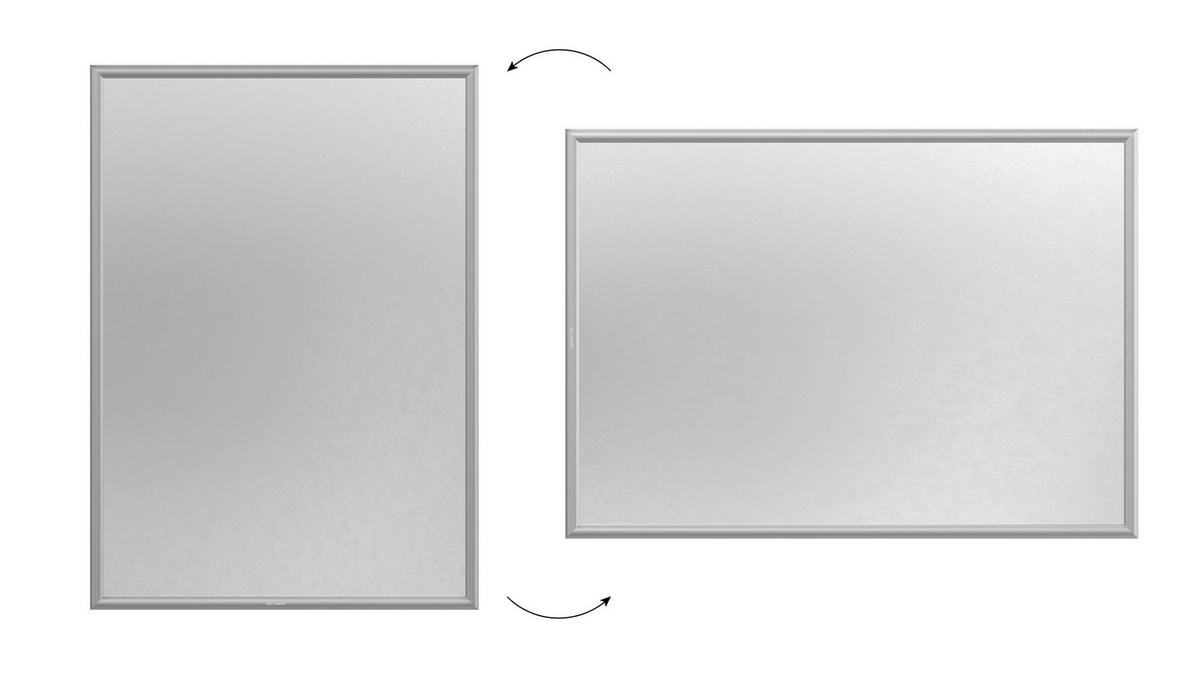 PLAKATRAHMEN, Klapprahmen B1-Format, Silber - Silberfarben, Metall (70.7/100/2.5cm) - ALLboards