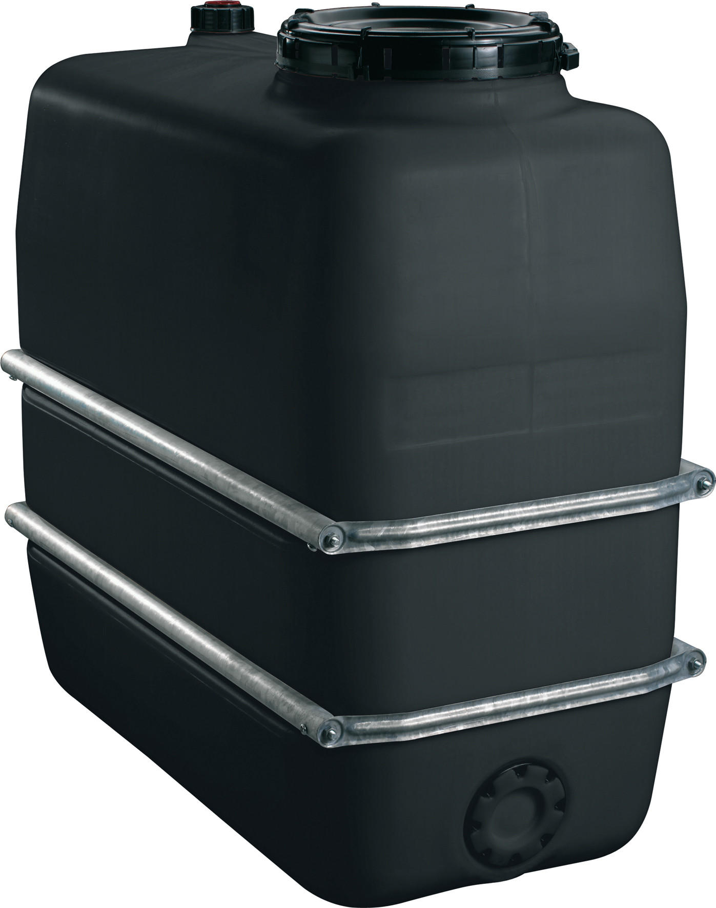RAUMSPARTANK 1100 L schwarz aus lebensmittelechten PE - Schwarz, Kunststoff (72/140/140cm) - GRAF